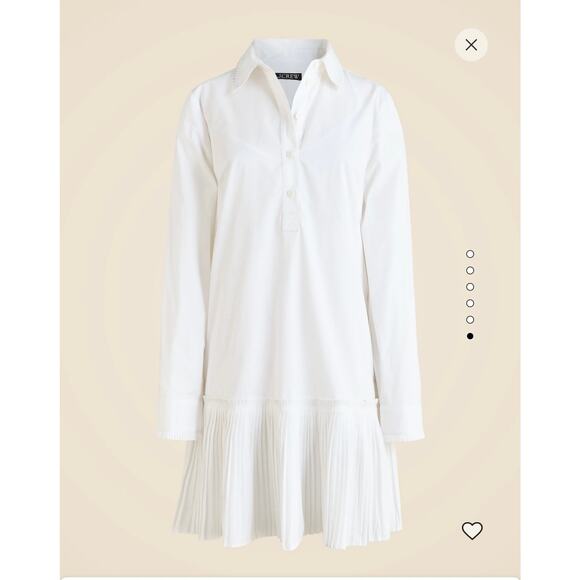 NWT J.Crew Amelia long-sleeve shirt-dress in cotton poplin - Picture 6 of 13